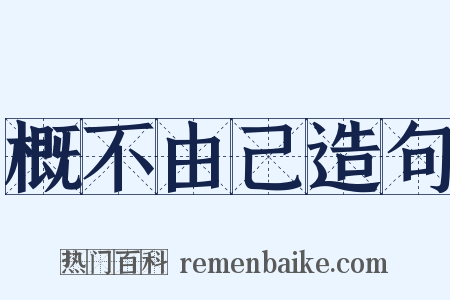 概不由己造句是什么意思的图片